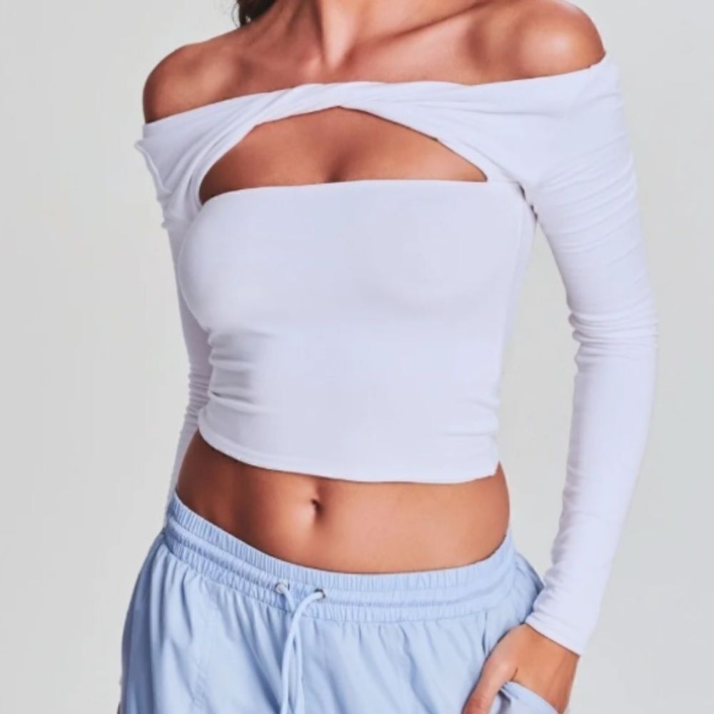 Ser.O.Ya White Cut Out Artemis Top Plus Size